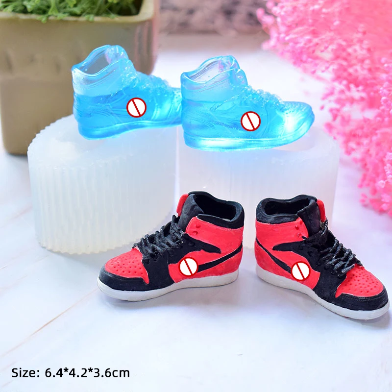 

B-3401 3D AJ nike sports shoes silica gel mold Candle Mold Running shoe mold chocolate candy decoration sneaker mould candle, Random