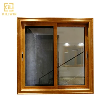 Foshan kiliwin barato low-vidro e janelas de alum&iacute;nio e portas de madeira da rede de mosquito para os mercados africanos