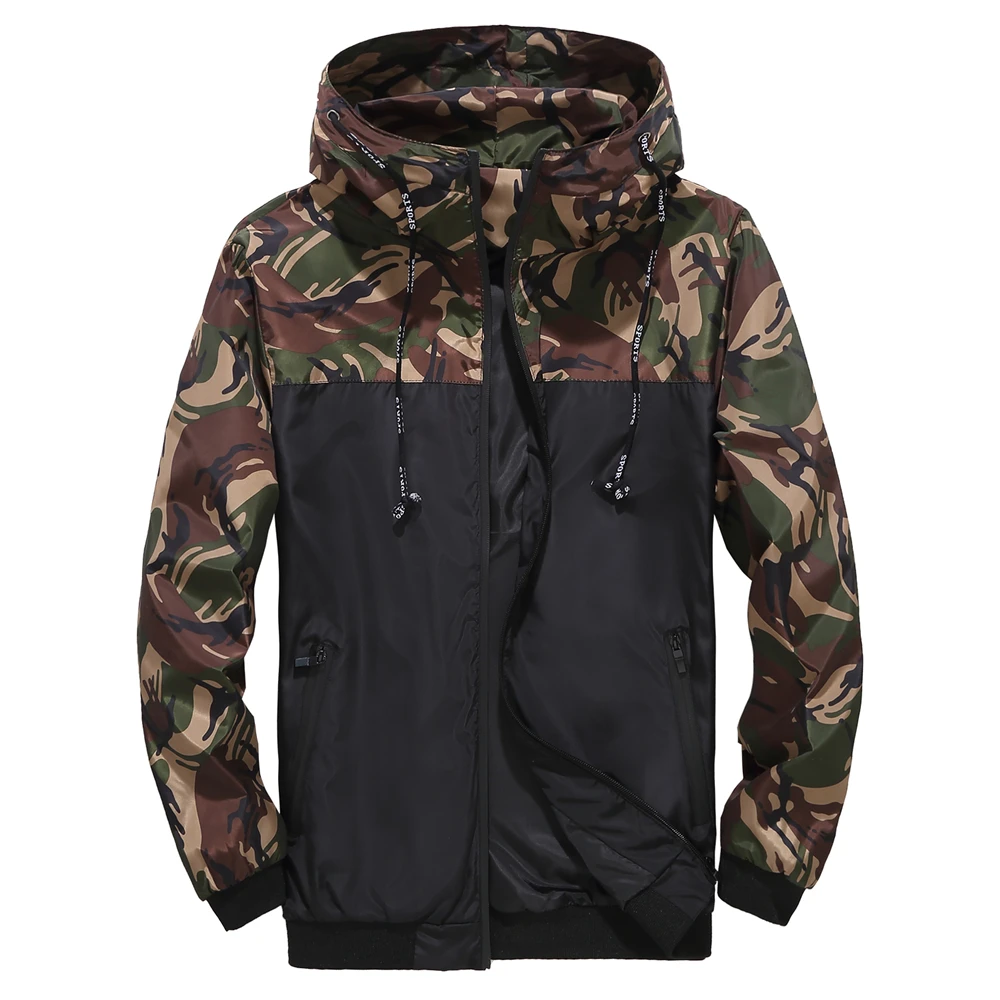 

Men's Trendy Camouflage Sports Outdoor Plus Size Custom Jacket, Customized color