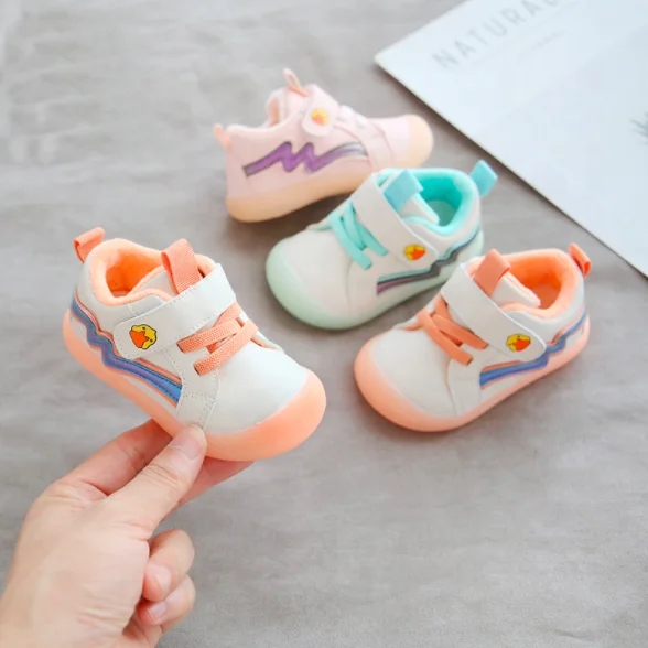 

2020 factory direct sale children shoes soft sole non slip toe protect crochet upper patterns boy and girls baby casual shoes