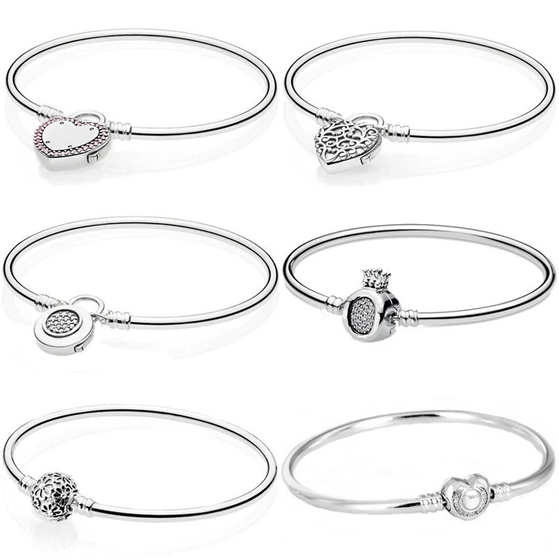 

Lock your promise of Regal Heart Logo Padlock Crown O Bracelet 925 Sterling Silver Bead Bracelet Bracelet Accessories