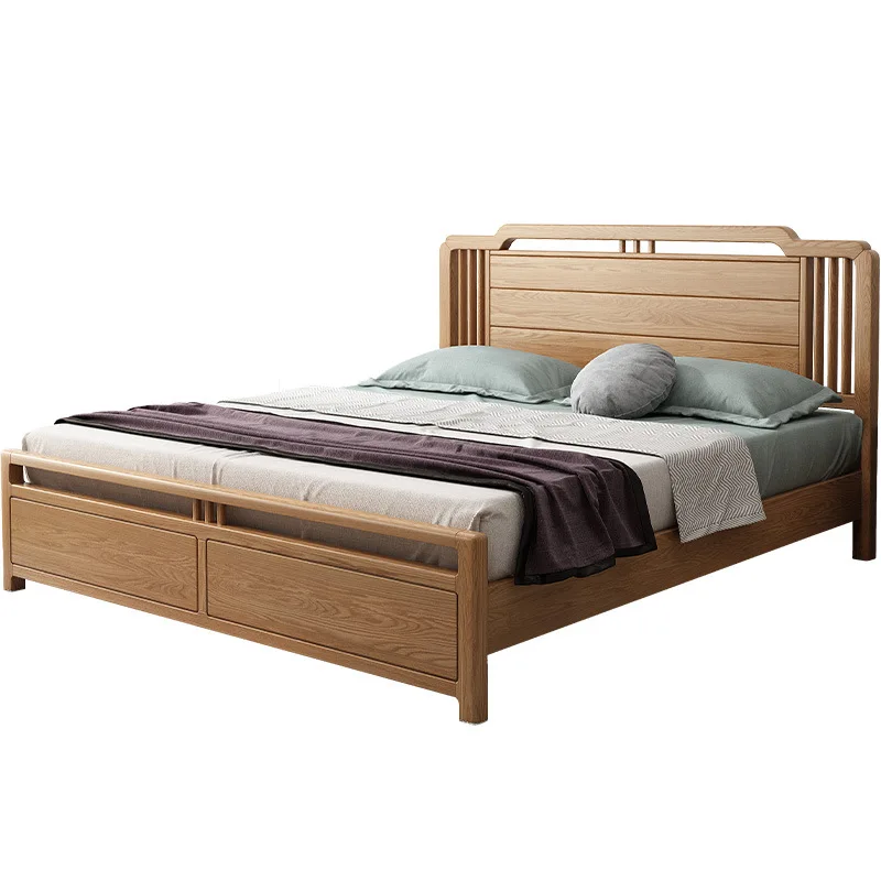 product-Solid stable woodenbed With Movable Drawers Bedroom Furniture-BoomDear Wood-img