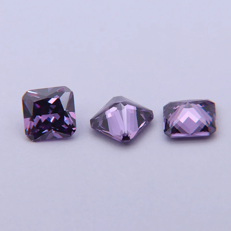 

D-Amethyst Cushion Cubic Zirconia Loose Stones For Jewelry