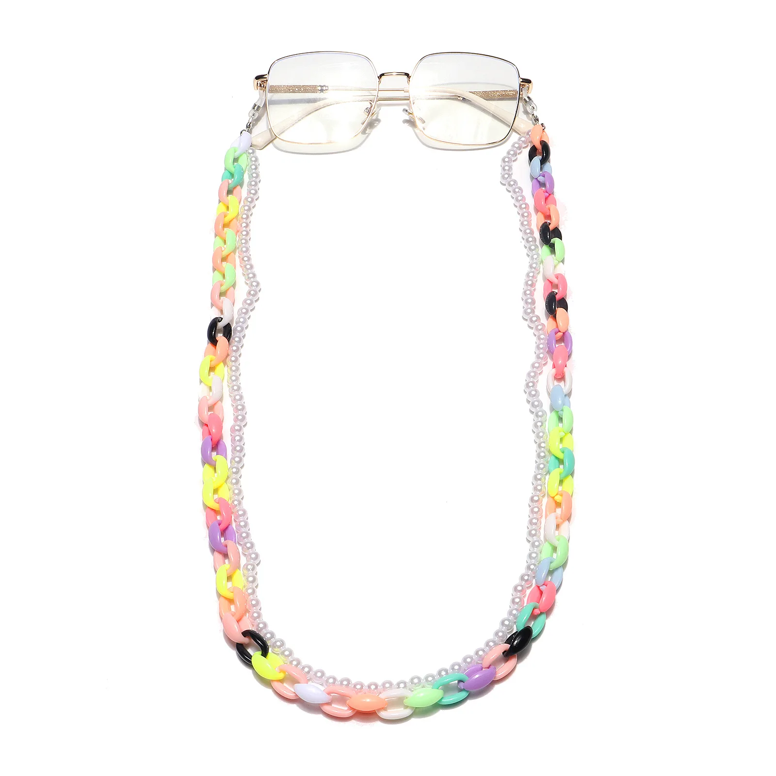 

Factory directly Trendy eye glasses chain eyewear accessory ,plastic eyeglasses cord sunglasses chain necklace