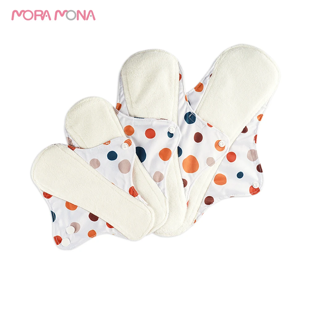 

Mora Mona Reusable Washable Nursing Mat Sanitary Towel Sanitary Napkin Menstrual Pad for Girls Women, White