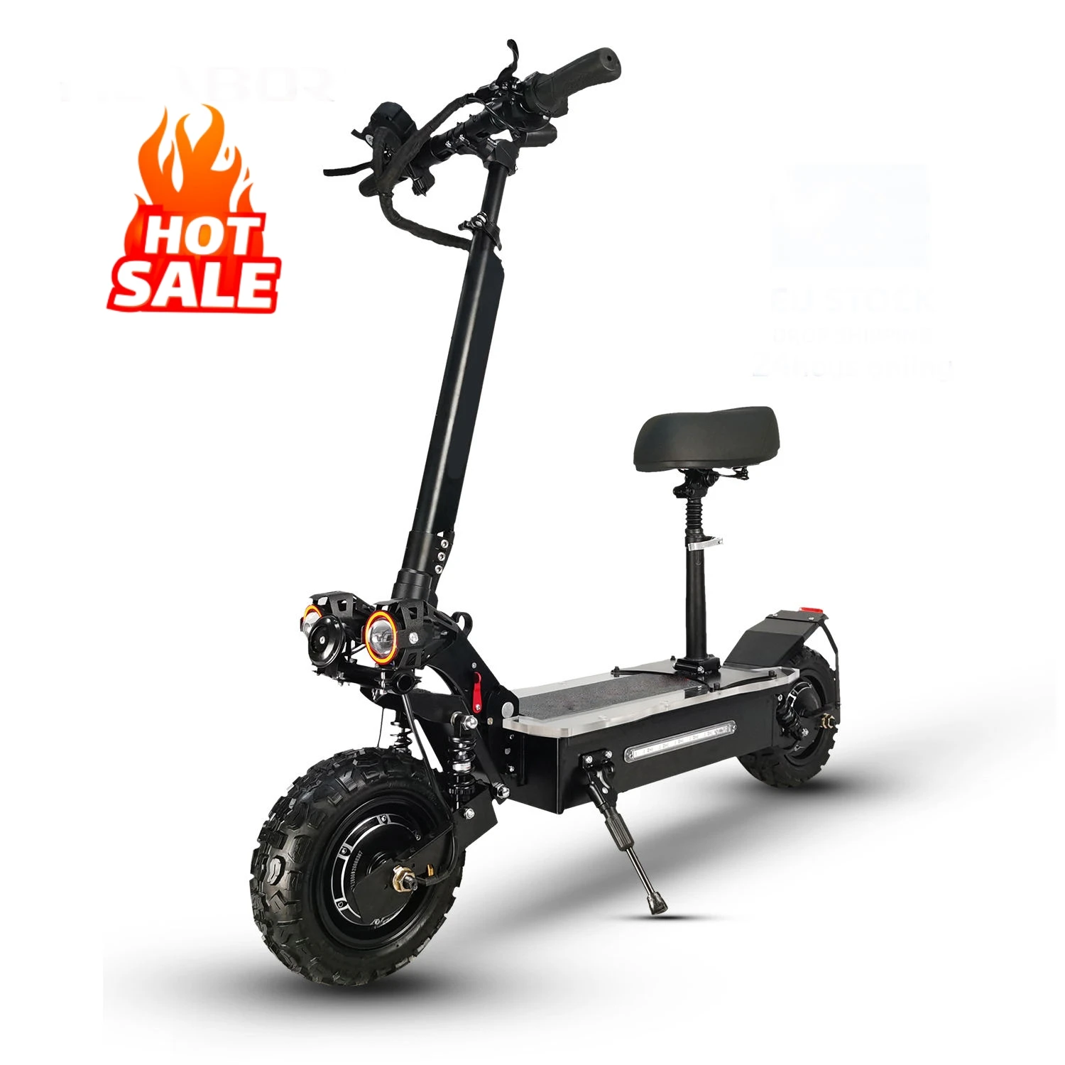 

USA warehouse high speed 70kmh 75kmh long range 80km 5600w 2 wheel Fat Tire Electric Scooter with seat