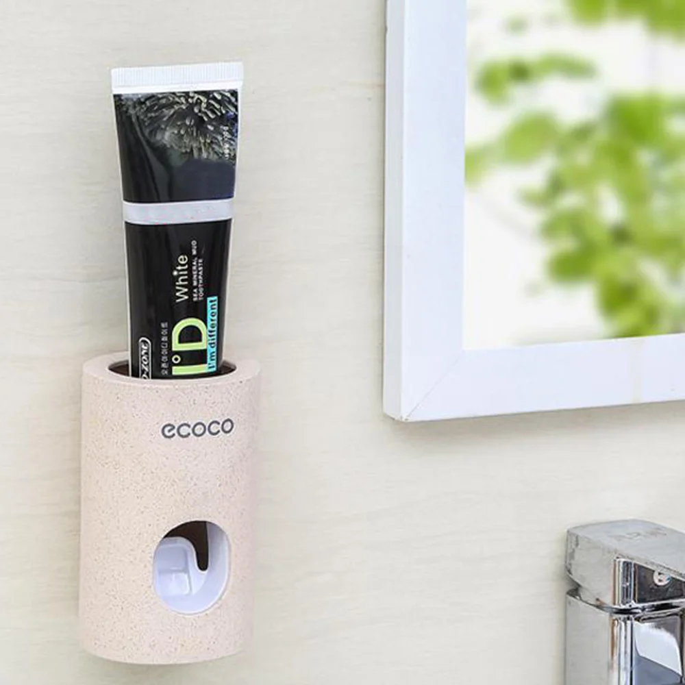 

1PCS Household Wall-Mounted Automatic Toothpaste Dispenser Home Dust-Proof Hands Free Toothpaste Squeezer Holder Bathroom Supply