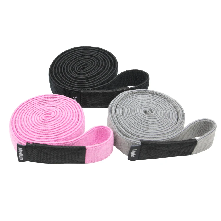 

Custom Logo Fabric Gym Exercise Loop Pull Up Assist long Resistance Bands set