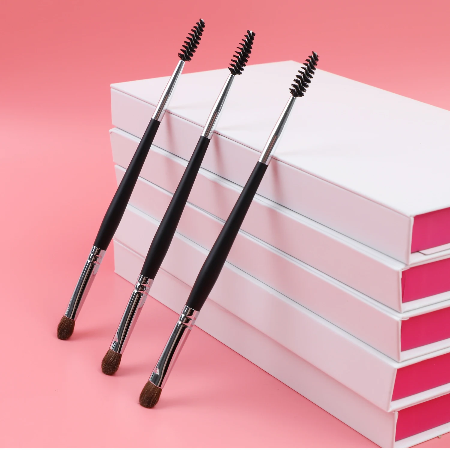 

Private Label Eye Lash Extension Cleaning Spoolie Brush Wholesale Double Sided Eyebrow Lash