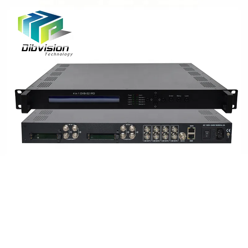 

cost effective satellite receiver 4 rf tuners DVB-S/S2/C TS Descramber IP decoder with 4 CI Slot