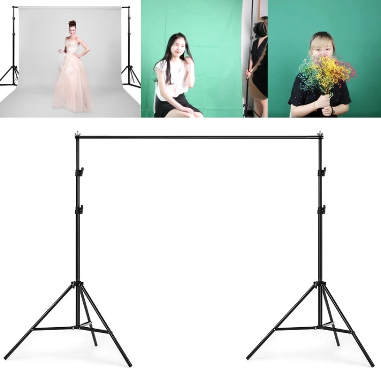 

PULUZ Photo Photography Video studio Accessories Television Background 6Ft 200x200cm Screen Black Muslin Backdrop stand