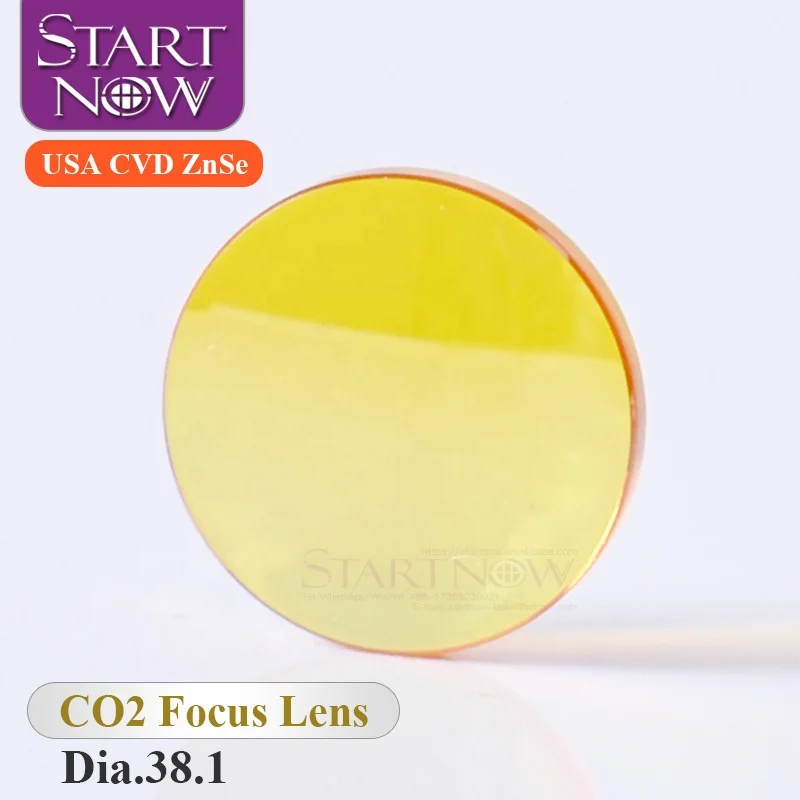 

Startnow Optic Lens D38.1mm F127 190.5mm 5"-7.5" USA CVD ZnSe Laser Focusing Lens for High Power CO2 Laser Mixed Cutting Machine