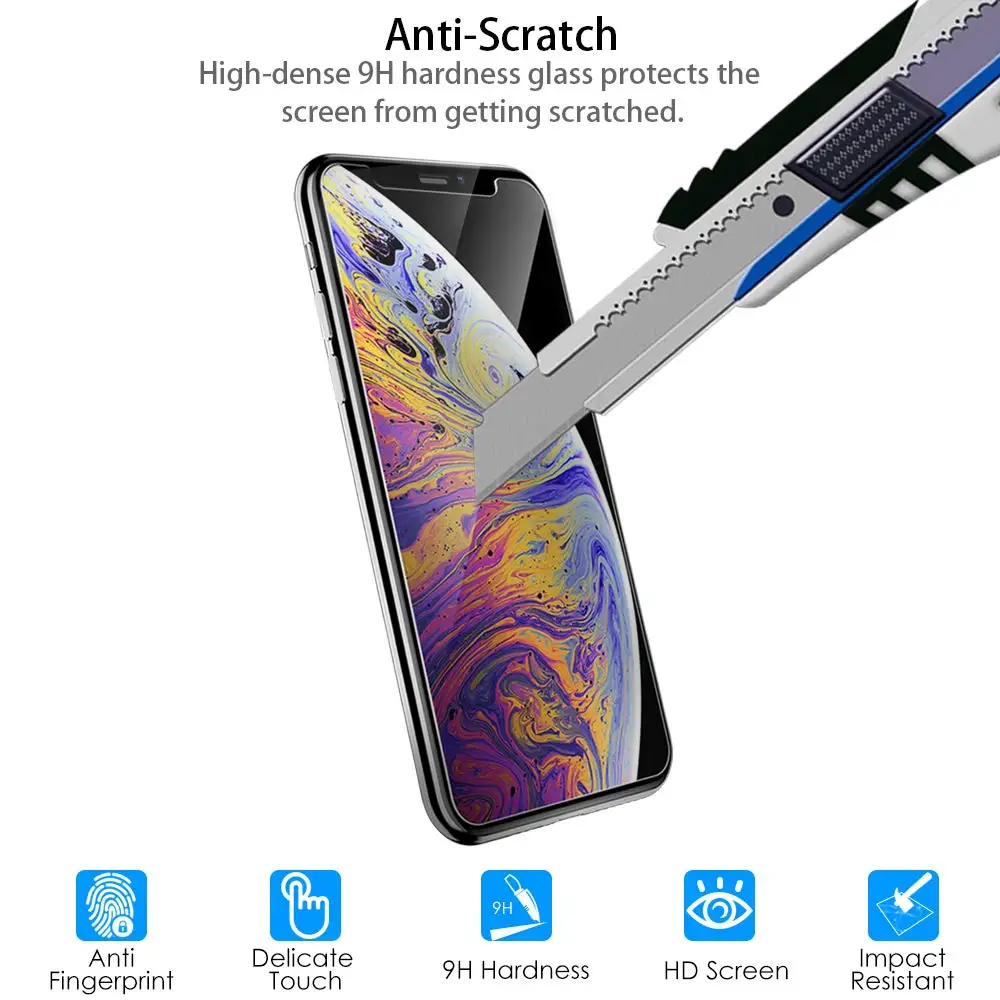 
For iPhone 11/11 pro/11 pro Max Tempered Glass Screen Protector 9H 2.5D 0.33mm Transparent High Quality Screen Protector 