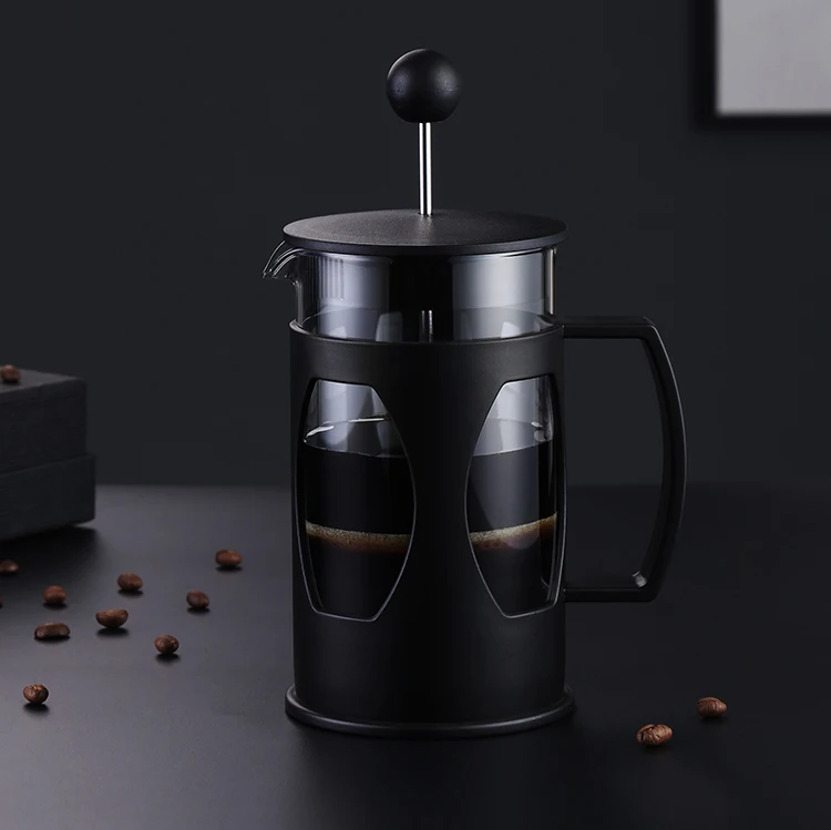 

Black 304 Grade Stainless Steel 300ml 600ml French Press Coffee Maker Glass French Coffee Press