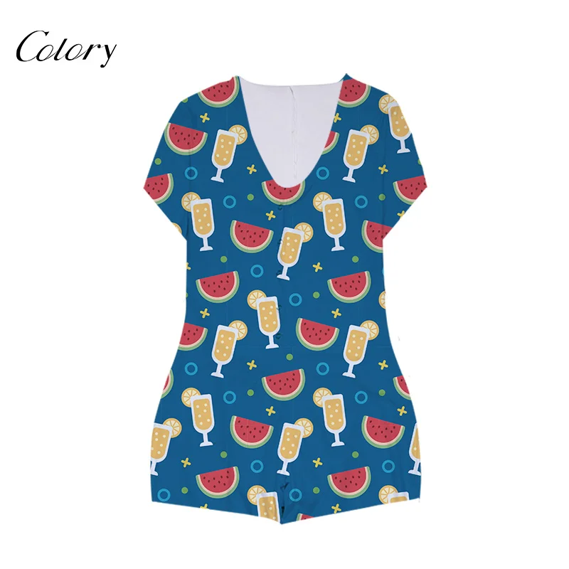 

Colory China Cheap Clothing Wholesale Pajamas Custom Romper Women, Picture shows