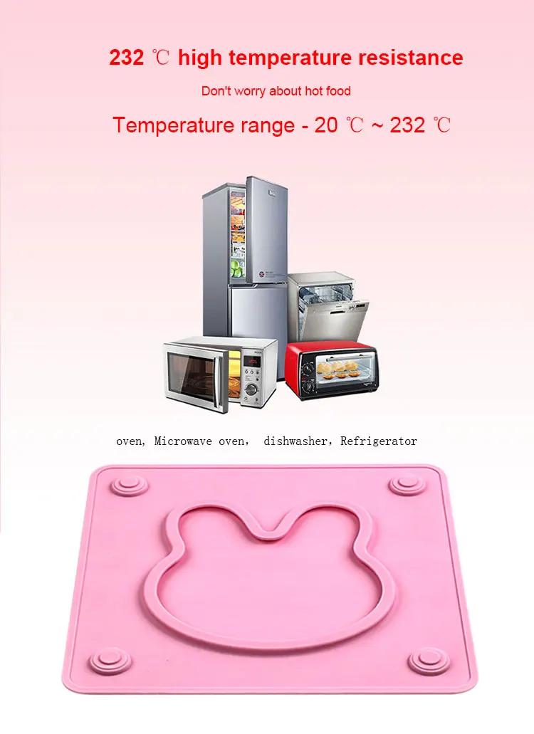 silicone baby suction cup mat