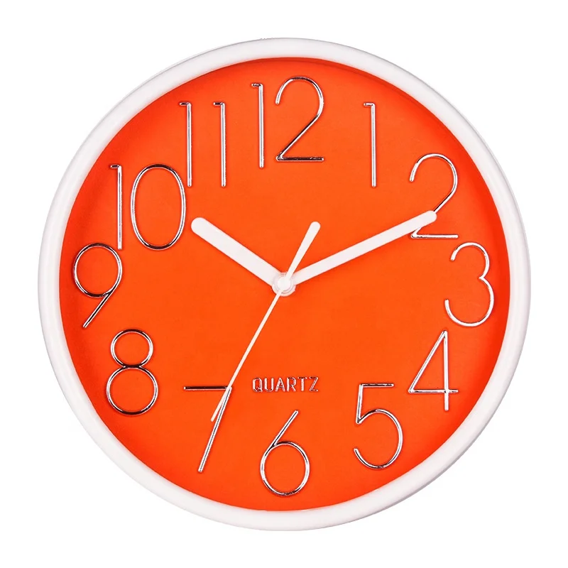 

8inch Modern 3D numbers Plastic Wall Clock Simple design Clock