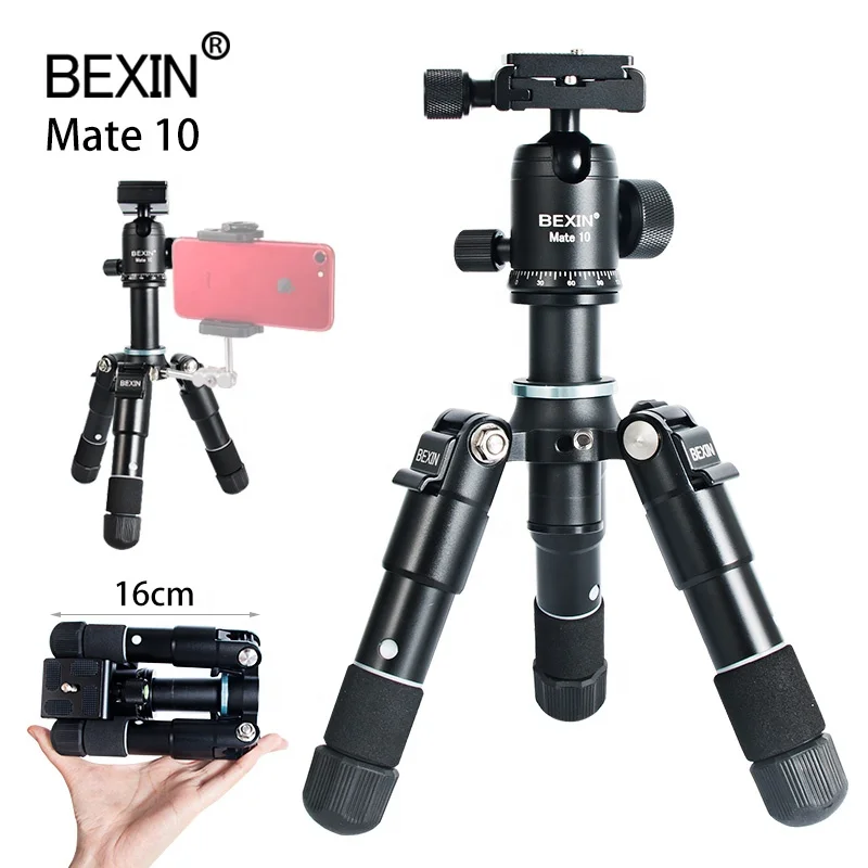 

BEXIN aluminum mate 10 lightweight table tripod selfie stick flexible adjustable portable tripod for camera photography
