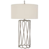 Classic luxury office table light home decorative metal bed side table lamp with fabric shade for hotel