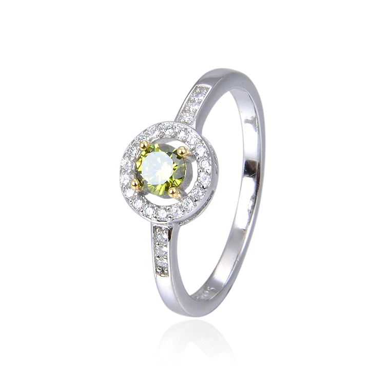 

Cina Factory Wholesale Big Stone Jewelry White Gold CZ Ring 925 jewellery 2019