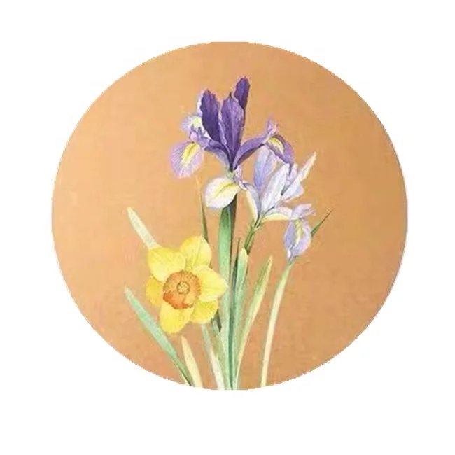 
29cm Black Color Round Art Circle Dot Set Painting Paper Pack 