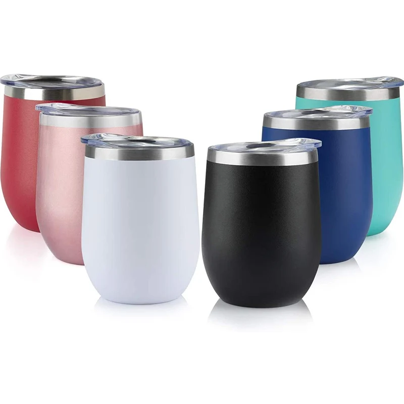 

Insulated Stainless Steel Stemless Sippy Cup Wine Tumbler Birthday Christmas Gifts for Mother's Day, Customized
