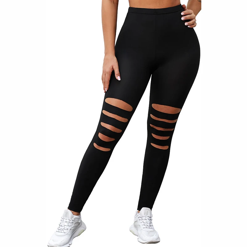 

Free Shipping Custom Fashion Ladies High Waist Sport Workout Yoga Shapewear Legging, Black