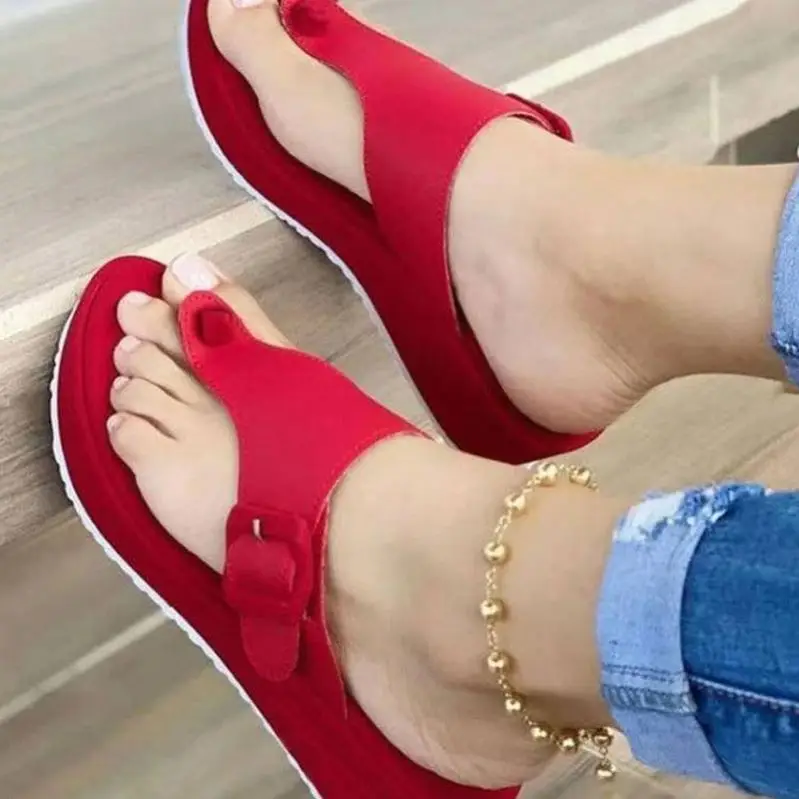 

2021 summer beach shoes thick sole slippers women spot 35-43