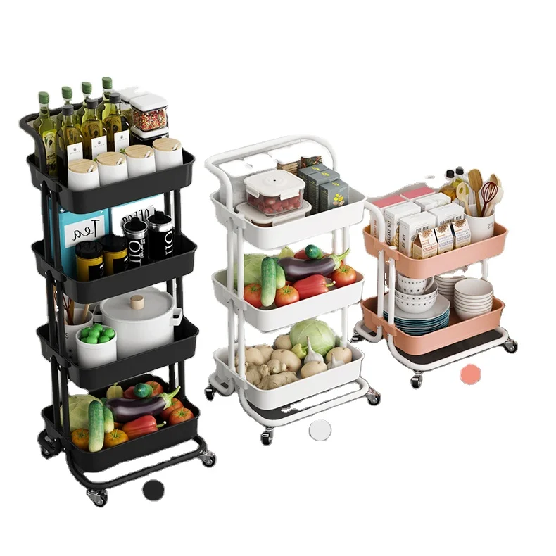 

Multi-storey home kitchen bedroom bathroom Storage Rack Trolley