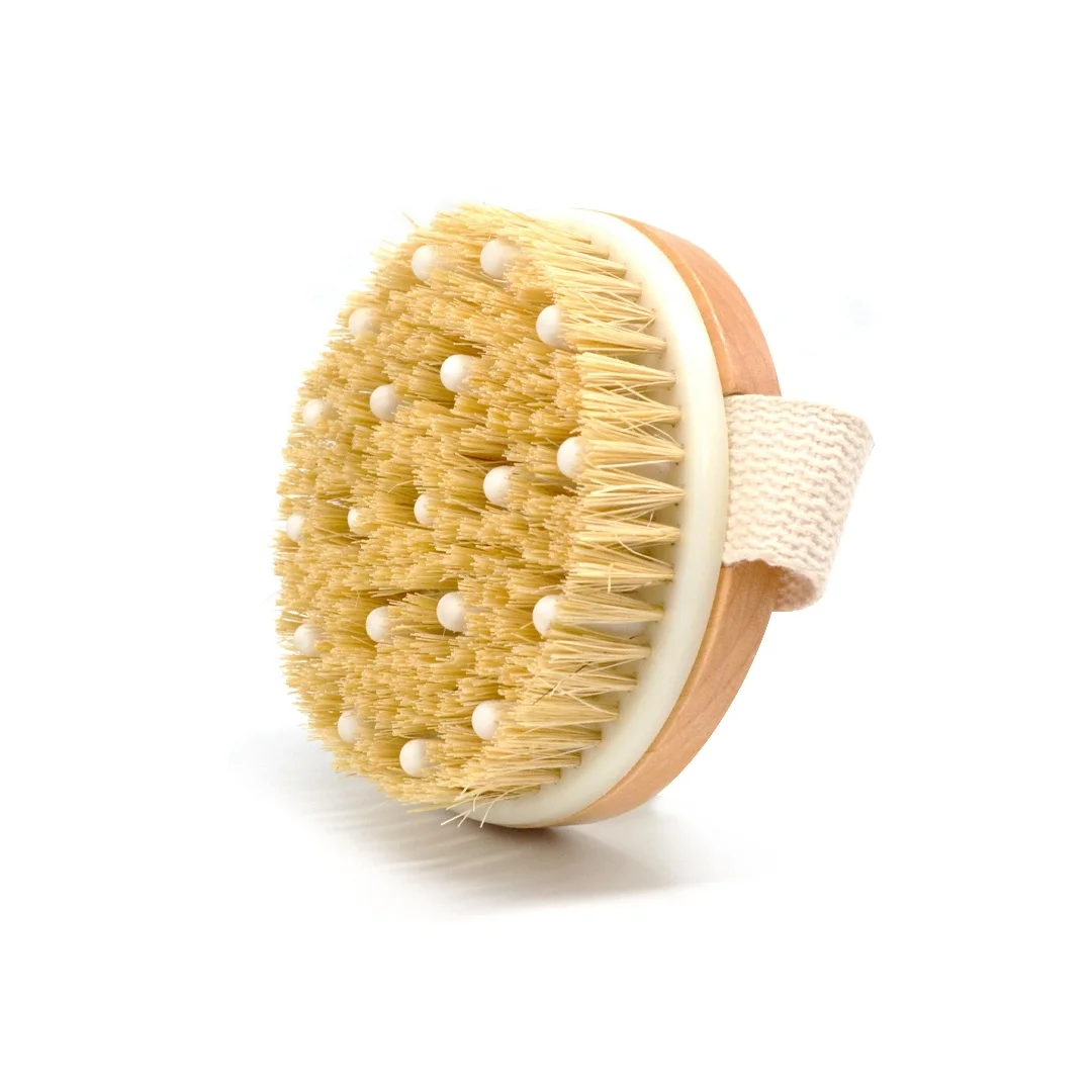 

New Arrival Bamboo Wooden Body Scrubber Custom Logo Brush Exfoliating Cleaning Bath Bamboo Body Brush