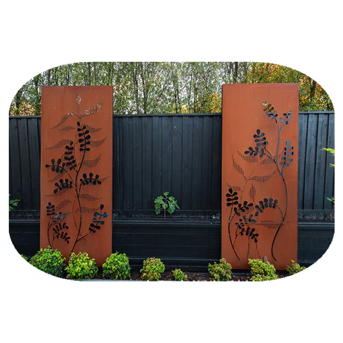 

CNC corten decorative garden art screen fence panels sheet Metal Fence Panel, Customized color