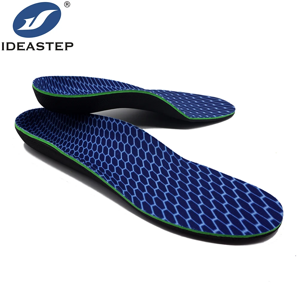 

Ideastep Heat Moldable Orthopedic Insoles Adjustable Arch Support Medial Heel Skive Foot Orthotics Inserts for Shoes, Blue+green+black