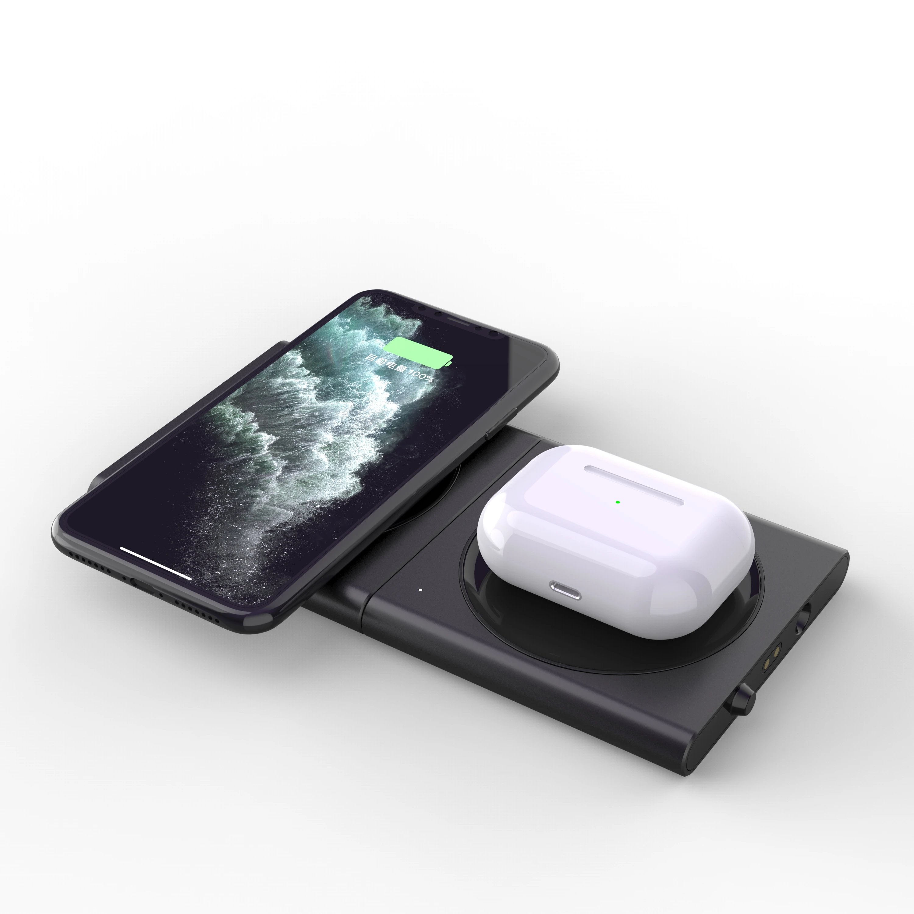 

upgraded dual 15W 2 in 1 fast wireless charger megentic wireless charging pad