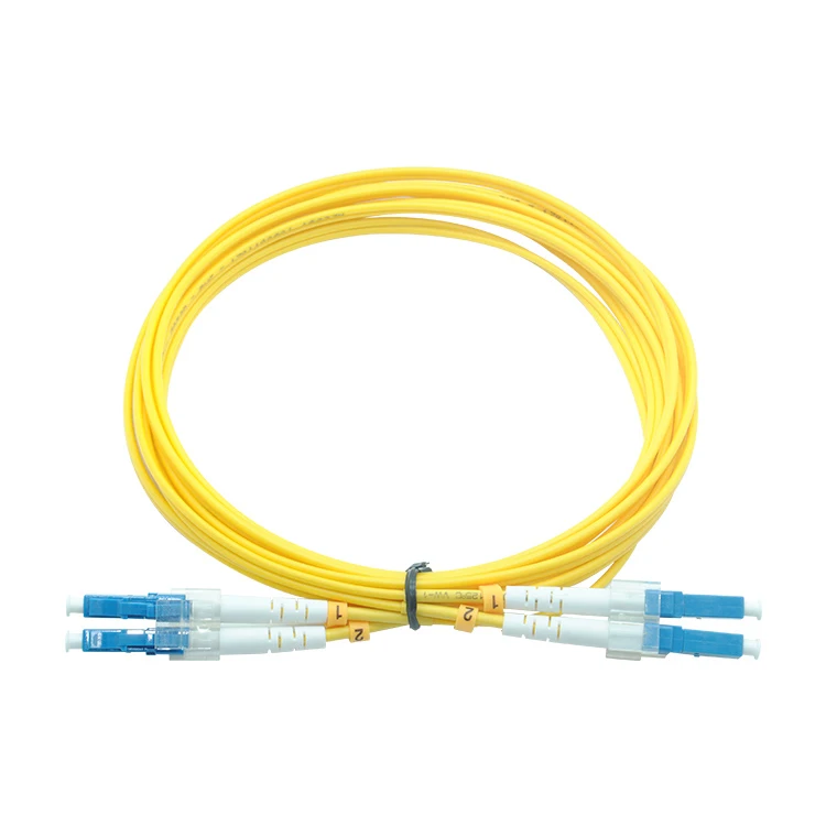 Low insertion loss 0.9mm 3.0mm 2.0mm SM fiber optic PVC LSZH  SC ST FC LC UPC APC optical patch cord fiber optic jumper