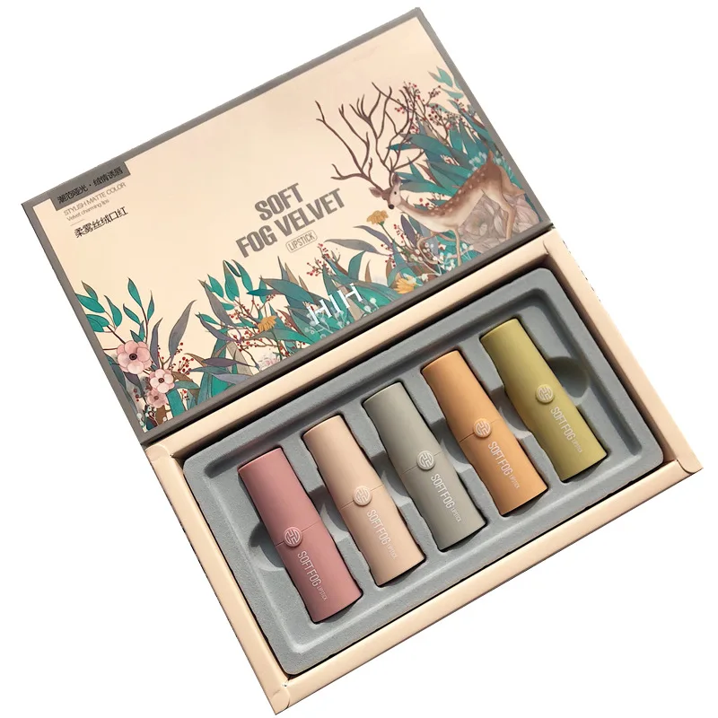 

Good Quality Long Lasting Waterproof Lip Stick Lip Gloss Matte Tube branded lipstick set, Red