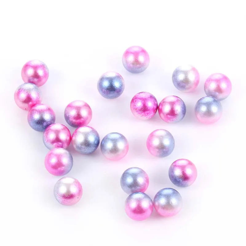 

Round color No Hole Acrylic Imitation pearl bead loose beads Decoration Diy Jewelry headwear Necklace Making for women, Colors