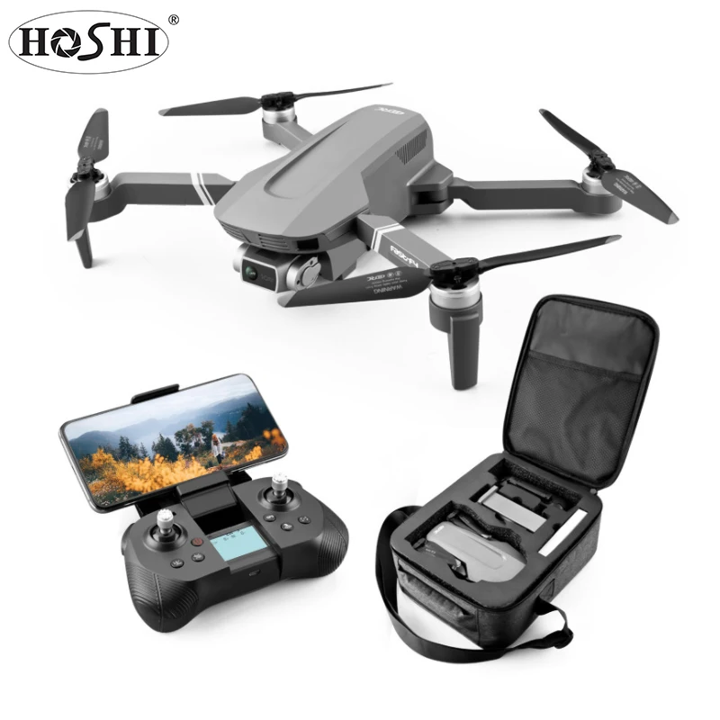 

HOSHI F4 drone 4k 5G HD mechanical gimbal camera gps system RC quadcopter supports TF card distance 2km flight 25 mins, Silver