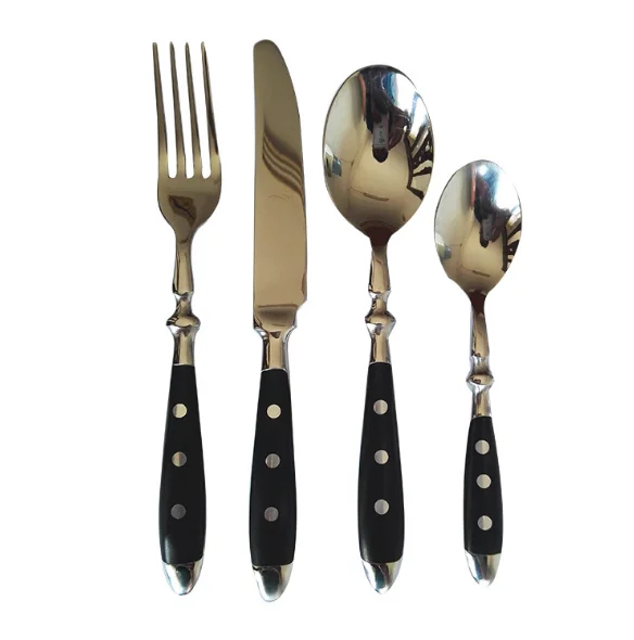 Stainless Steel Steak Knife Fork Spoon Hotel Tableware Set Custom