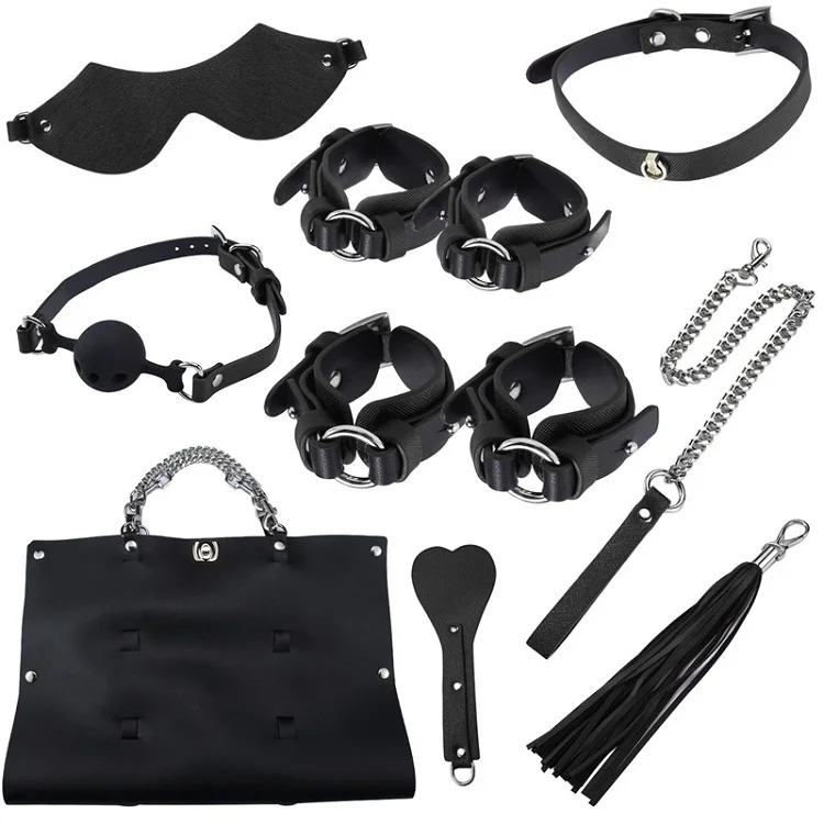 Best Selling 8 Sets Luxury Pu Bdsm Bondage Adult Games Fetish Restraint