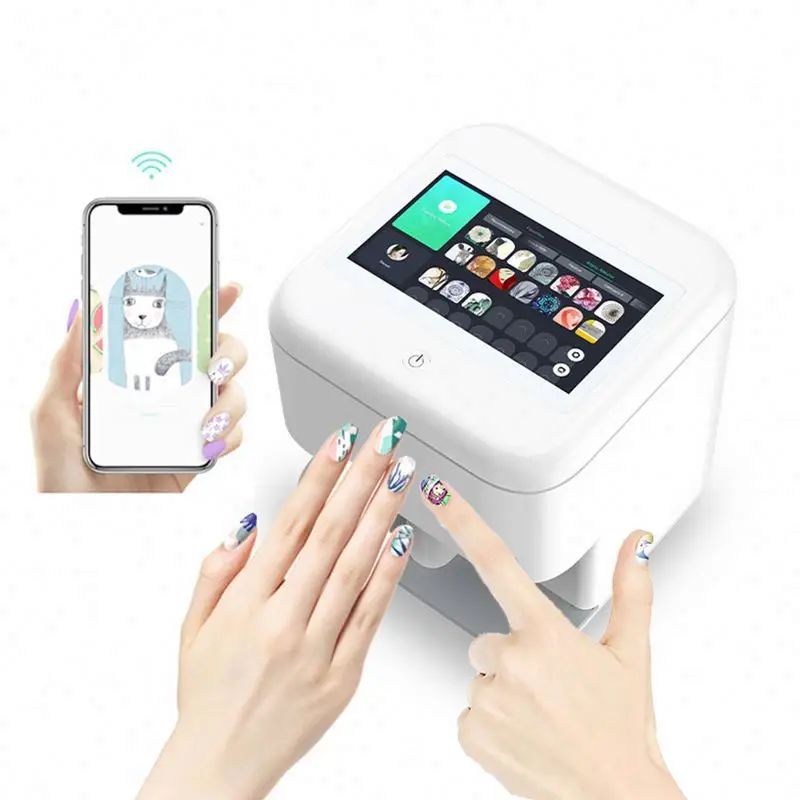 

Innovation 2022 New Fashion 3D Nail Printer 5 Fingers Digital Nail Art