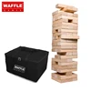 WAFFLE GAMES 60PCS Classic Drinking Giant Stacking Wood Blocks