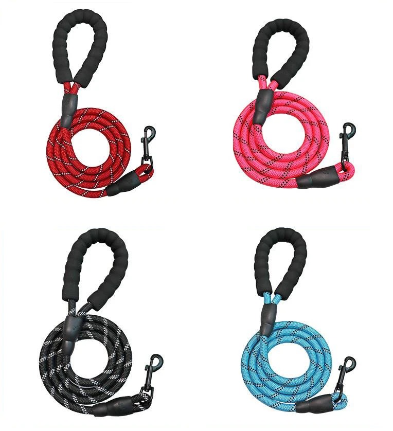 

Outdoor Training Luxury Leashes for Dogs Colored Slip Lead Macrame Dog Leash Professional Manufacture 1.5m Solid Nylon Support, Red,black,blue,green,pink