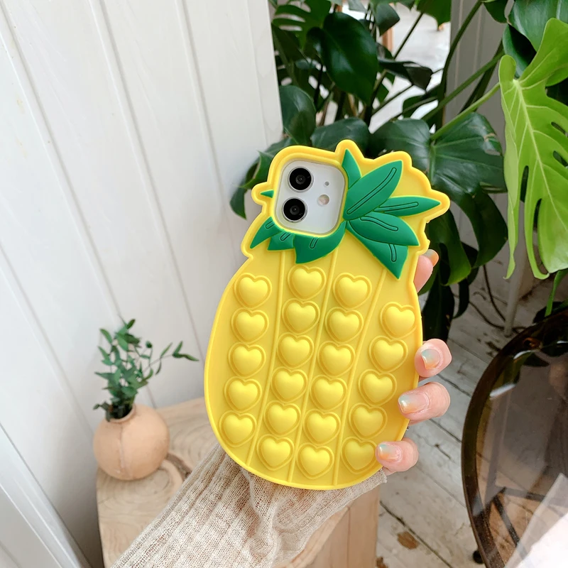 

Creative Silicon Pineapple 3D Mobile Phone Case for iPhone 12 Pro 11 11 Pro Max XS