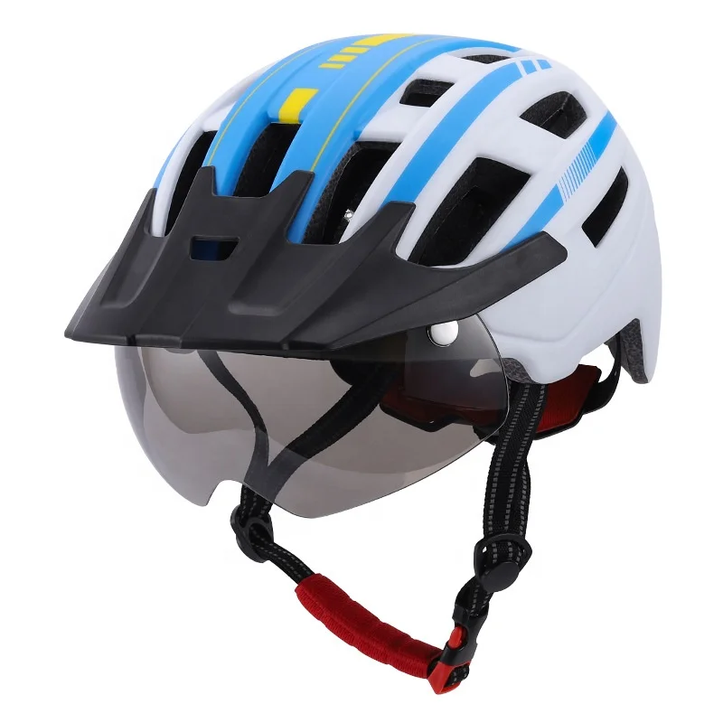 

REYGEAK Bicycle Sports Racing Bike Helmet Bicycle Riding Mountain Cycle Helmets With Light, Black,green,blue,red,silver