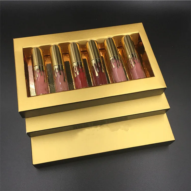New design hot sell  6 color liquid lipstick set makeup for beauty