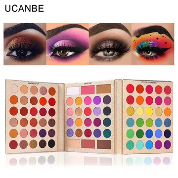 

UCANBE 86 colours Pretty Eye shadow Palette Pearlescent Matte Eyeshadow Repair Blush High Gloss Multi-Effect Makeup Palette, As photo