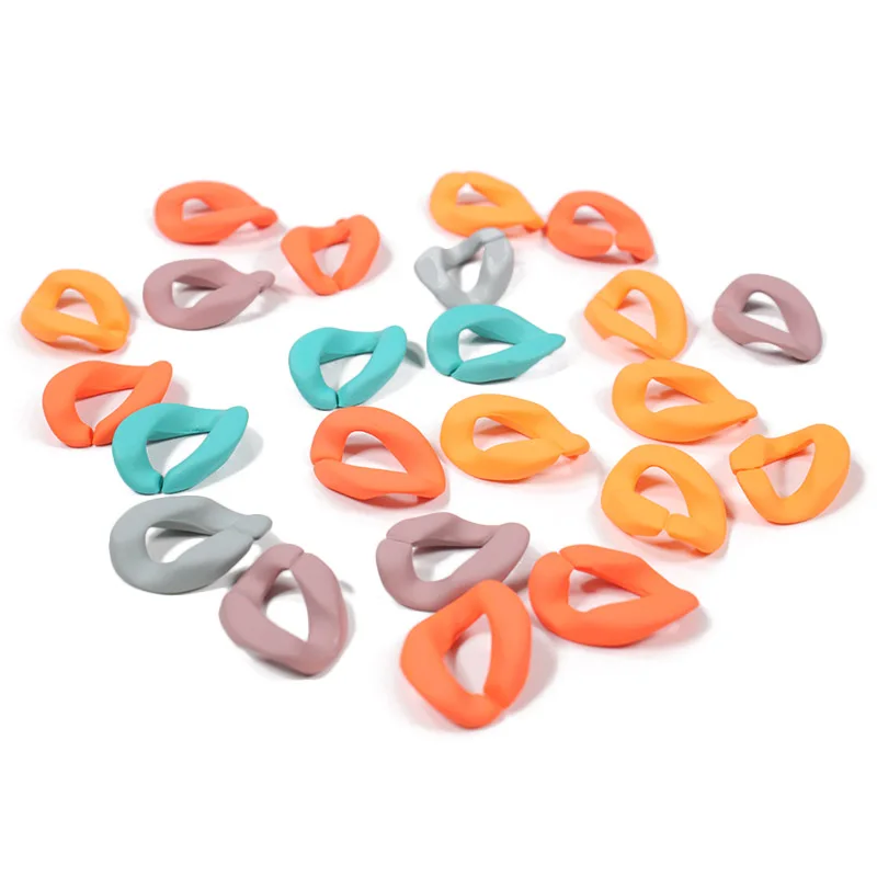 

Matte color handfeel rubber acrylic chain for fashion bags/shoes/ phones decrotations/DIY, Transparent