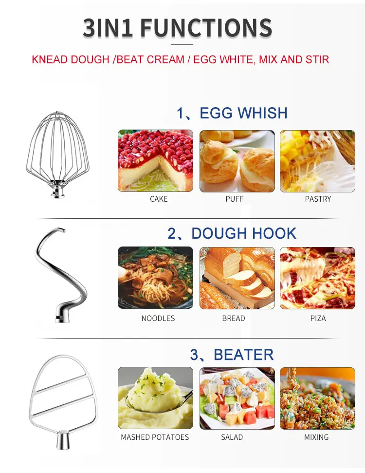 Bowen technology stainless steel meat grinder Pouring Shield CCC spar dough mixer