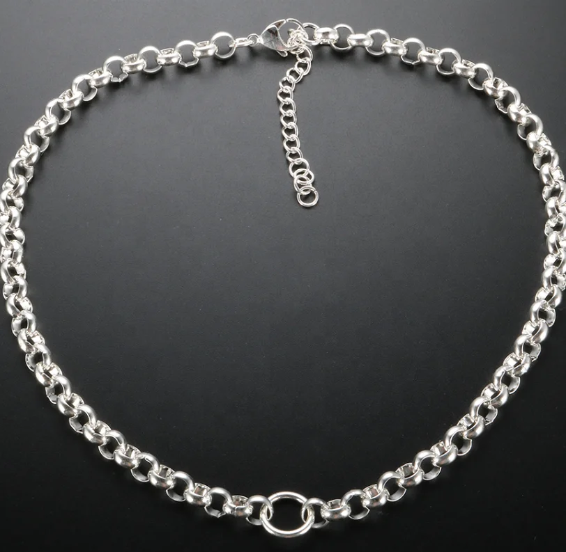 

Fashion Unique Thick Link-chain Necklace For Women Men Punk Hip Hop Stainless Steel Minimalist Chunky Chain Choker, Gold/silver/rose gold
