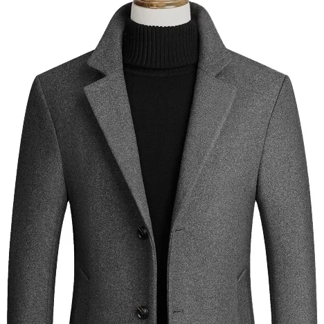

Wholesale good quality winter coat mens hot selling wool jacket coat men